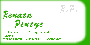 renata pintye business card