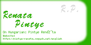 renata pintye business card